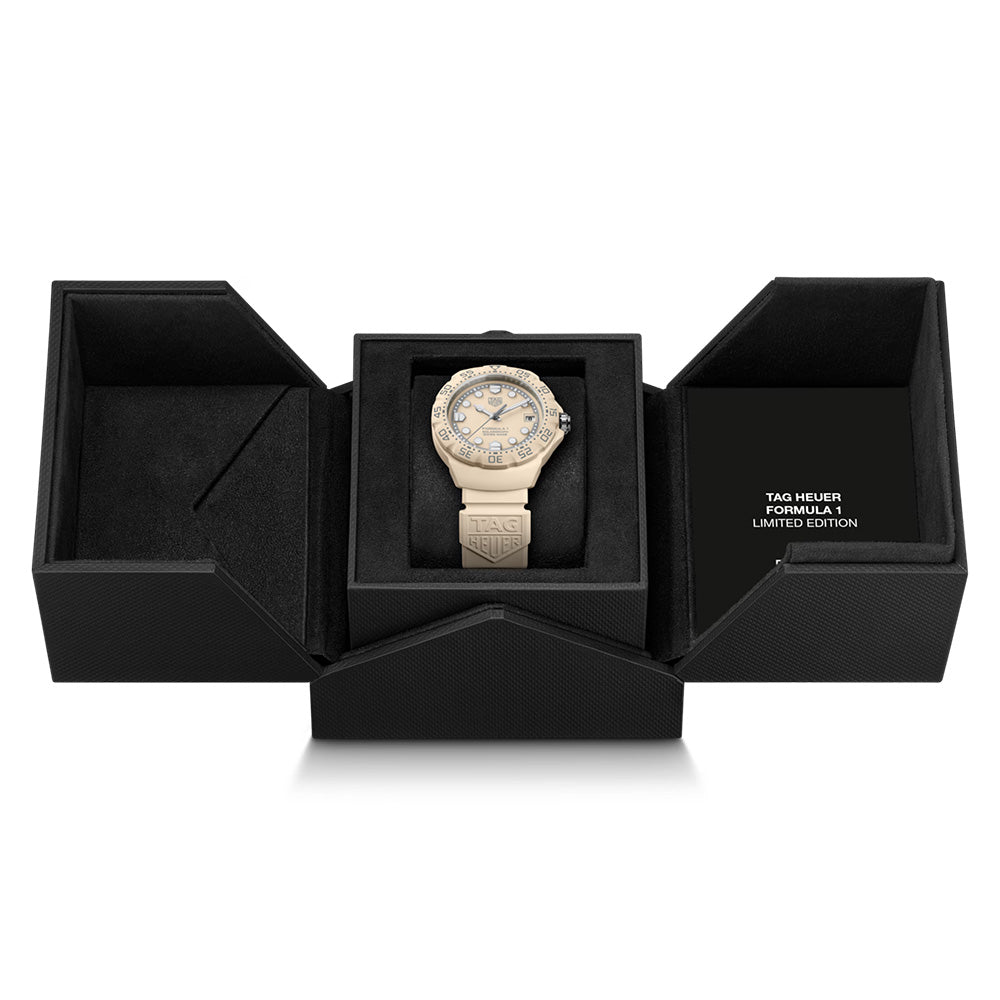 TAG Heuer Formula 1 Solargraph Limited Edition 38mm Beige Dial TH-Polylight Quartz Watch WBY1164.FT8114
