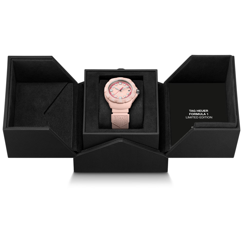 TAG Heuer Formula 1 Solargraph Limited Edition 38mm Pink Dial TH-Polylight Quartz Watch WBY1165.FT8115