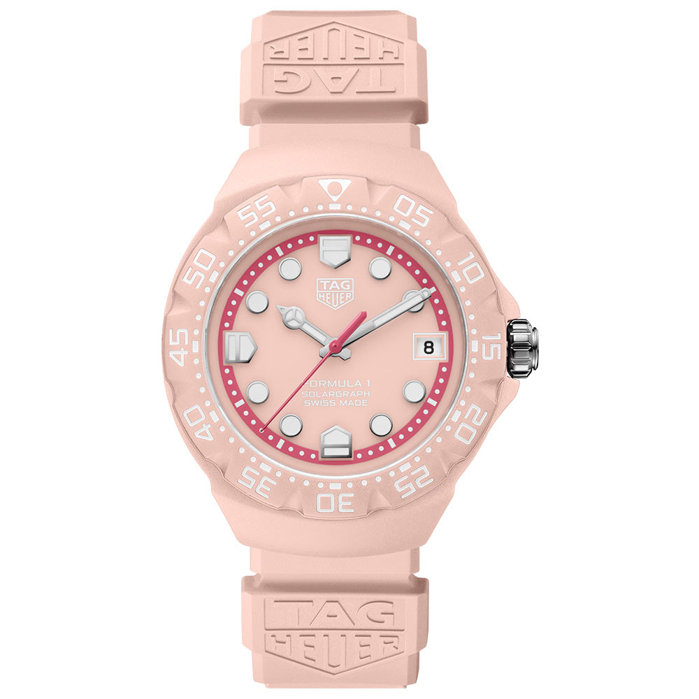 TAG Heuer Formula 1 Solargraph Limited Edition 38mm Pink Dial TH-Polylight Quartz Watch WBY1165.FT8115