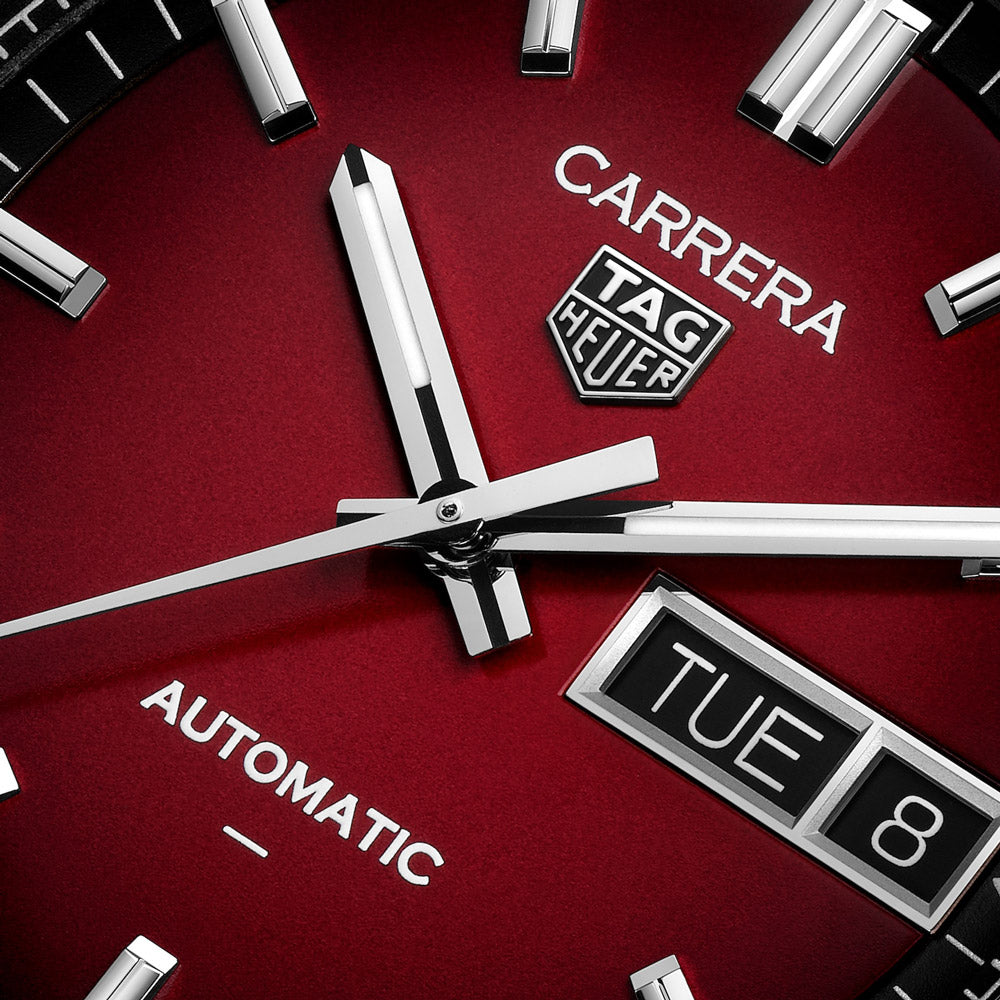 TAG Heuer Carrera Day Date 41mm Black & Red Dial Automatic Gents Watch WDA2113.BA0043