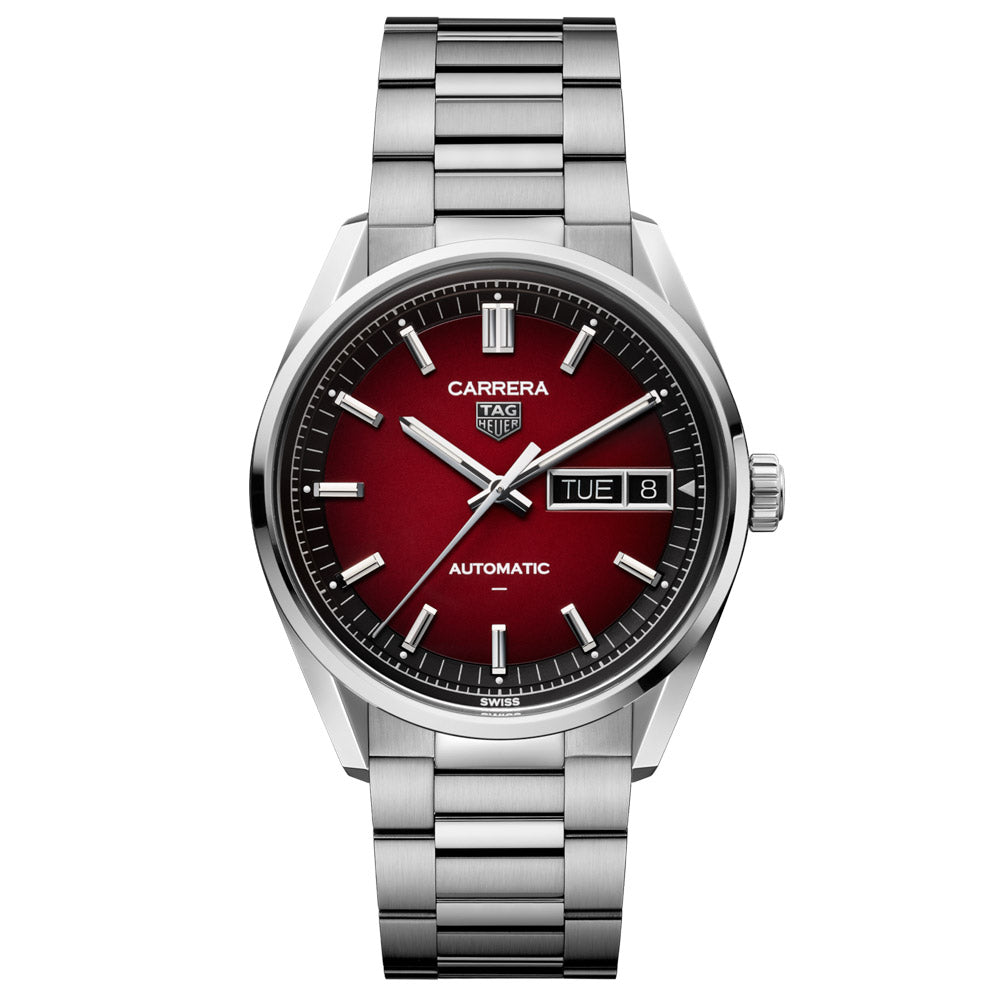 TAG Heuer Carrera Day Date 41mm Black & Red Dial Automatic Gents Watch WDA2113.BA0043