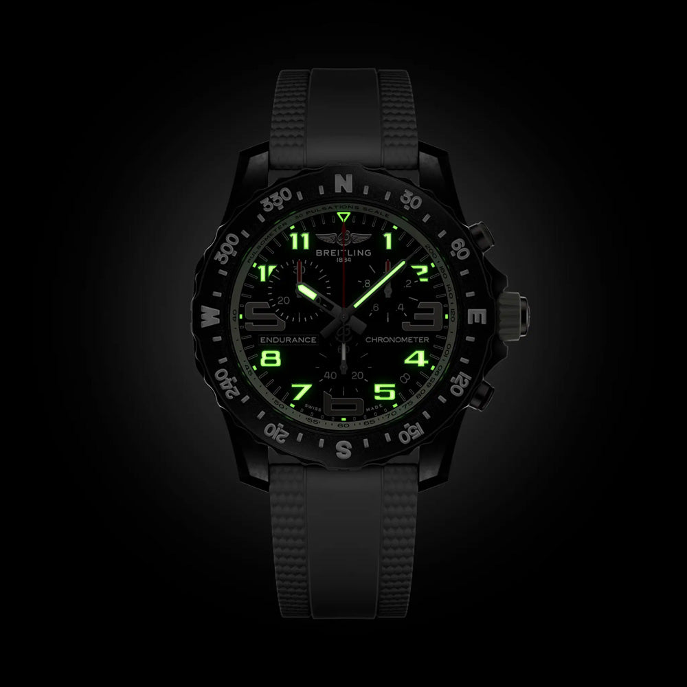 Breitling Endurance Pro 44mm Black Dial Breitlight Quartz Gents Watch X82310A71B1S2
