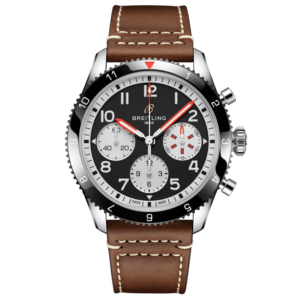 Breitling Classic AVI Mosquito 42mm Black Dial Automatic Chronograph Gents Watch Y233801A1B1X1