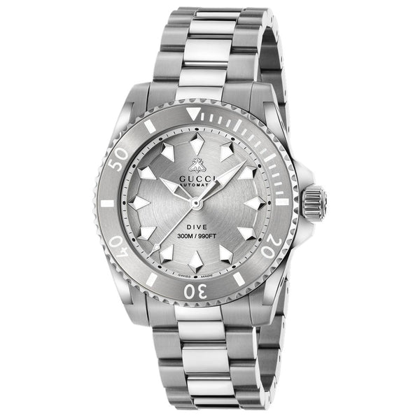 Gucci Dive 40mm Silver Dial Automatic Gents Watch YA136354
