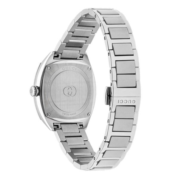 Gucci Interlocking G 29mm Silver Dial Diamond Ladies Quartz Watch YA142510