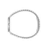 gucci 25h 30mm white brass dial stainless steel diamond ladies watch side view