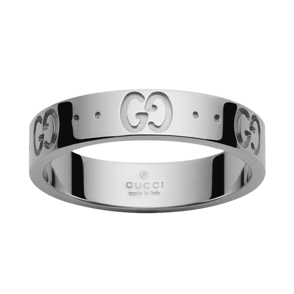 Gucci Icon 18ct White Gold Ring YBC073230002