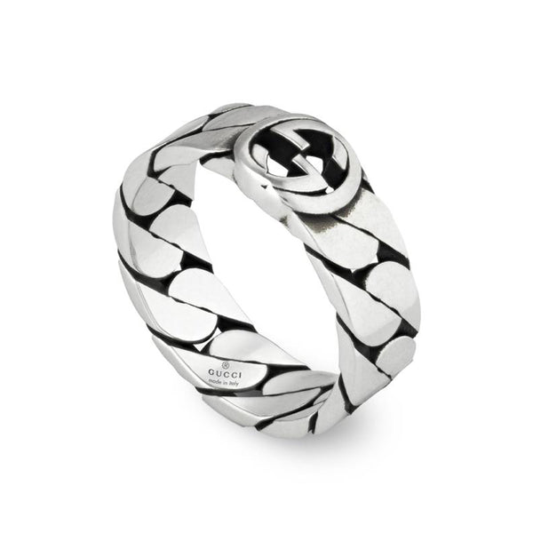 Gucci Interlocking Silver 6mm Ring YBC661513001