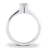 Platinum 0.42ct Round Brilliant Cut F VS1 Diamond Solitaire Engagement Ring