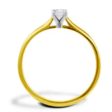 The Jasmine 18ct Yellow Gold 0.30ct Round Brilliant Cut Diamond Solitaire Engagement Ring