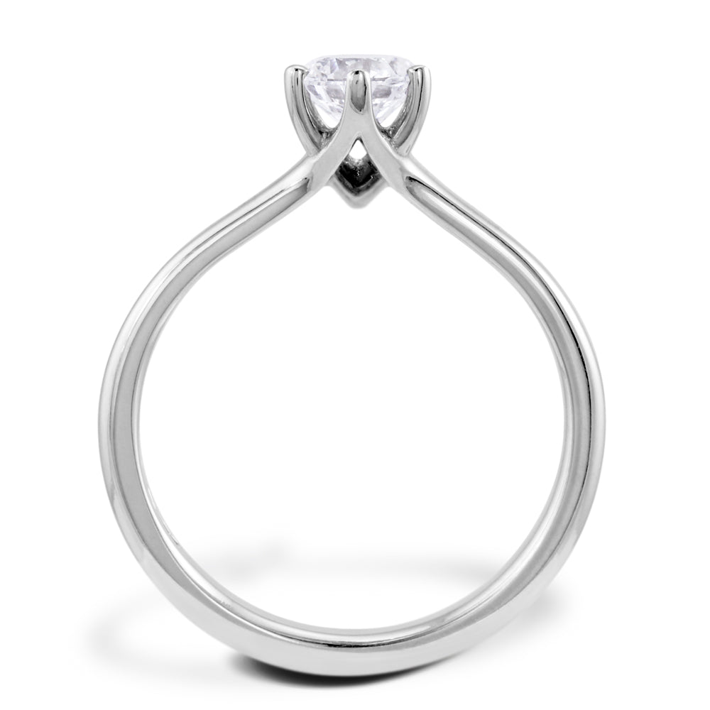 The Holly Platinum Round Brilliant Cut Diamond Solitaire Engagement Ring