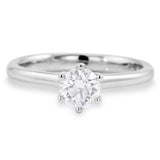 The Holly Platinum Round Brilliant Cut Diamond Solitaire Engagement Ring