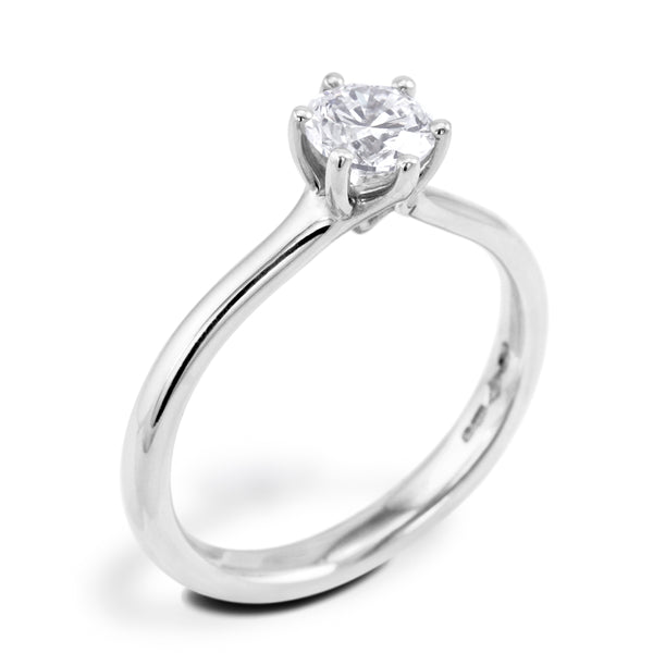 The Holly Platinum 0.51ct Round Brilliant Cut Diamond Solitaire Engagement Ring