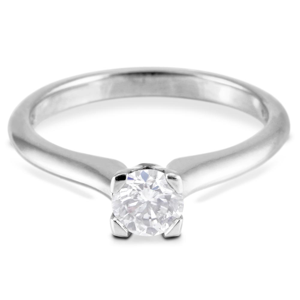 Christopher Wharton Platinum Round Brilliant 0.45ct Diamond Engagement Ring