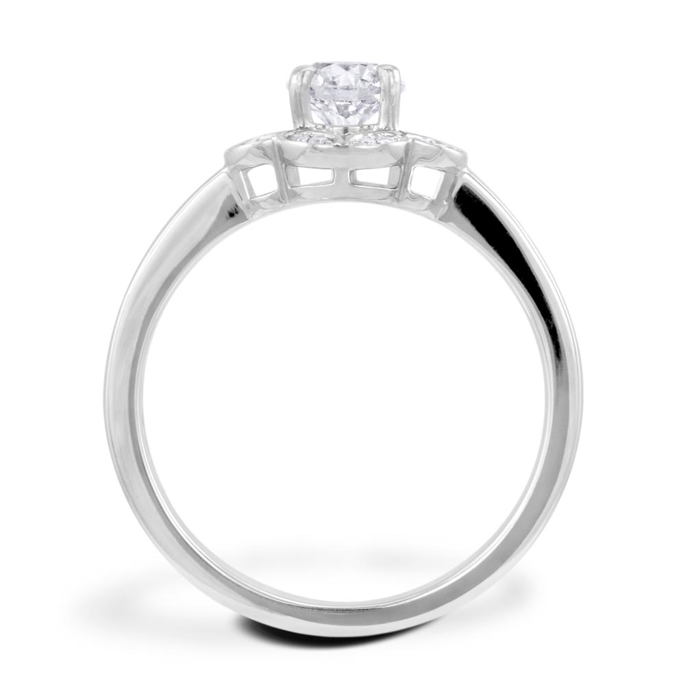 Platinum 0.59ct Diamond Fancy Cluster Ring