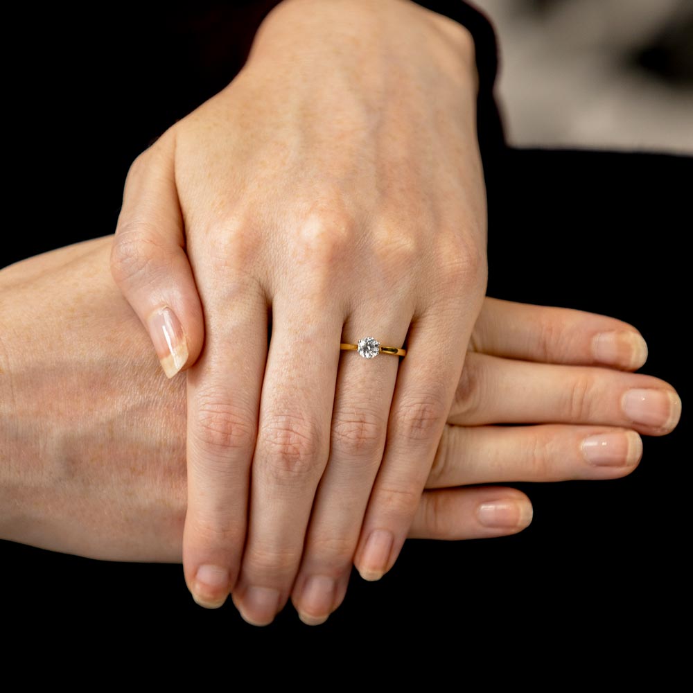 The Blossom 18ct Yellow Gold 0.55ct Round Brilliant Cut Diamond Solitaire Engagement Ring