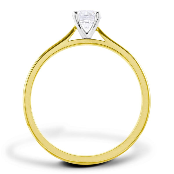 Platinum 0.40ct Round Brilliant Cut Diamond Solitaire Four Claw Engagement Ring