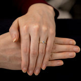 The Jasmine 18ct Yellow Gold 0.41ct Round Brilliant Cut Diamond Solitaire Engagement Ring With 0.10ct Diamond Set Shoulders