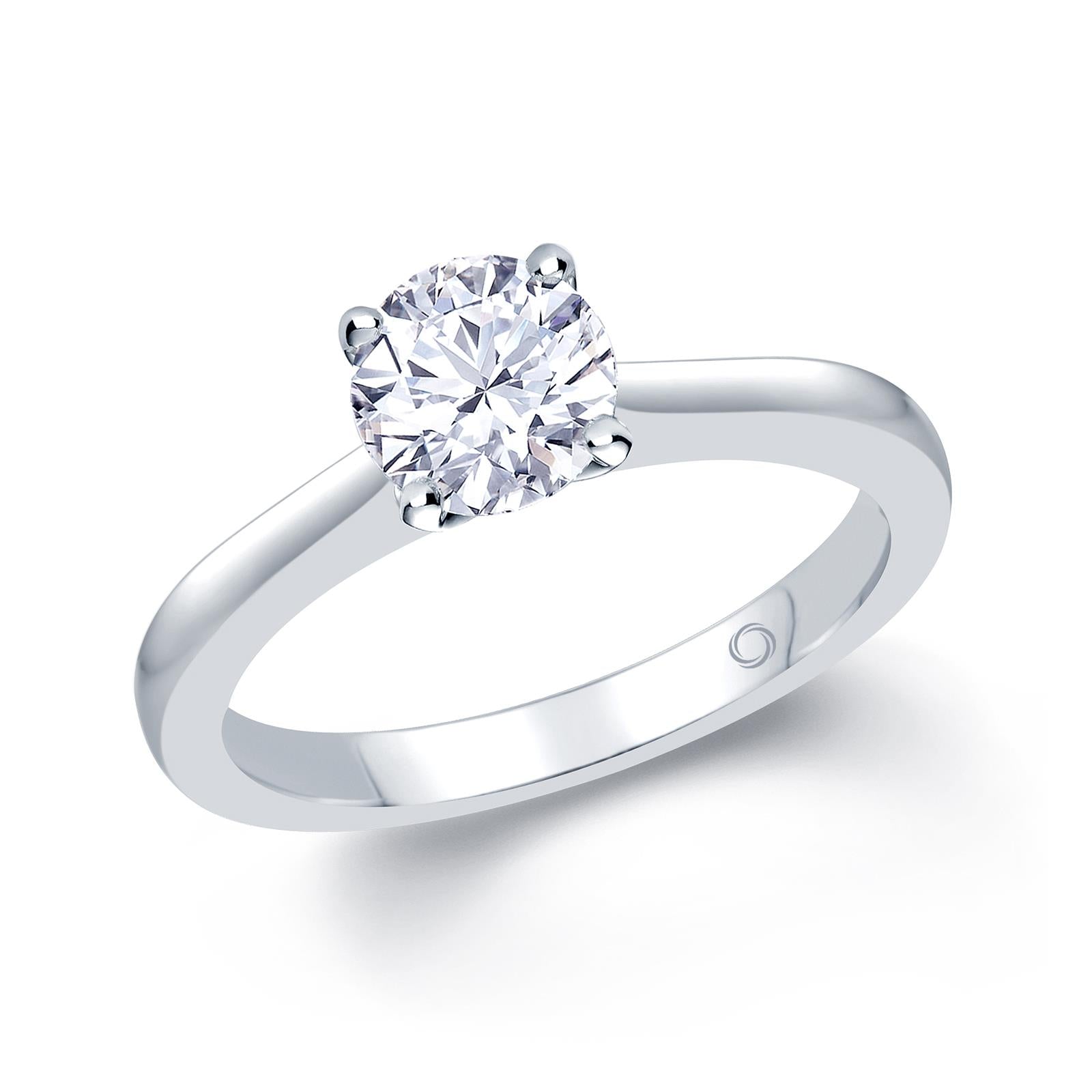 platinum 0.40ct round brilliant diamond solitaire engagement ring