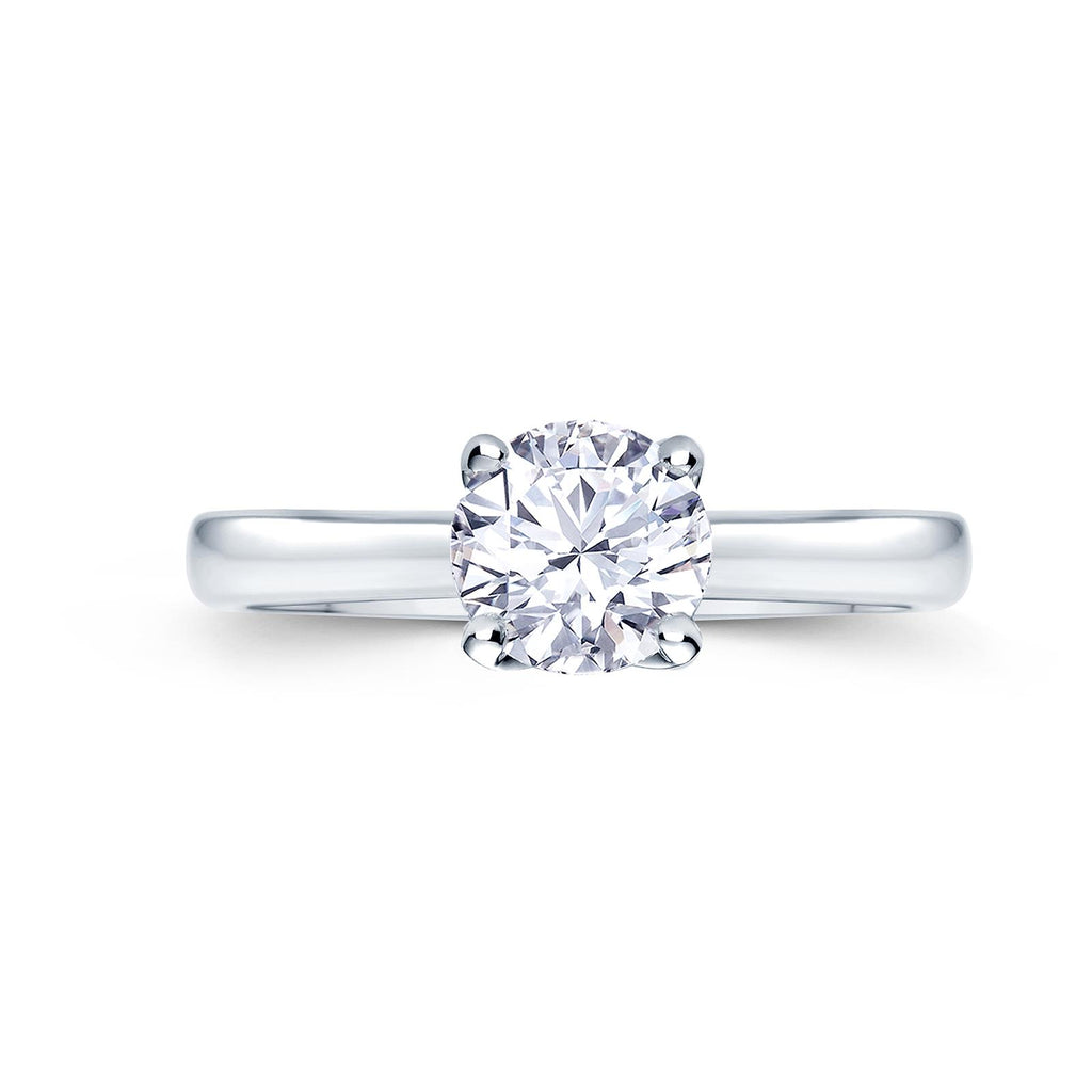 Platinum 0.40ct Round Brilliant Diamond Solitaire Engagement Ring