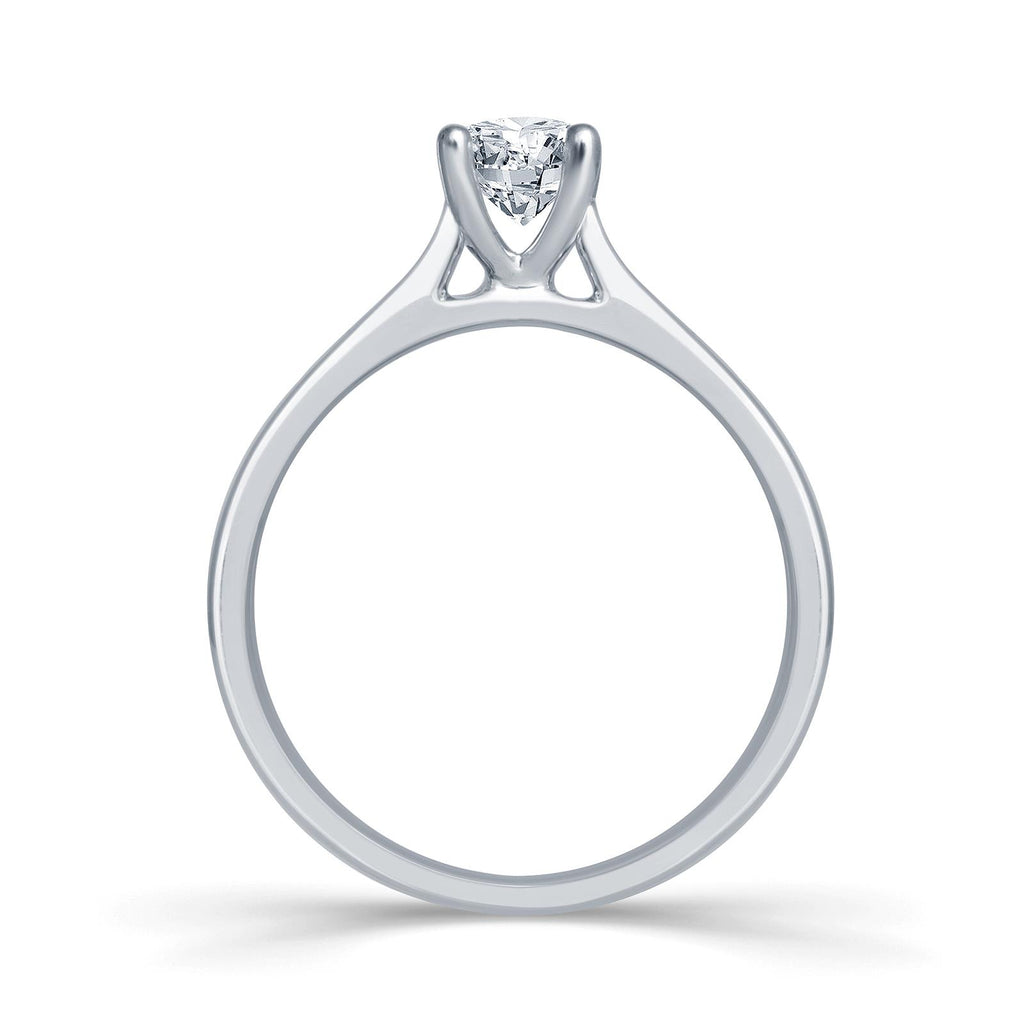 Platinum 0.40ct Round Brilliant Diamond Solitaire Engagement Ring