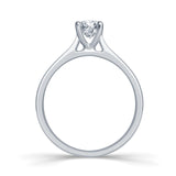 platinum 0.40ct round brilliant diamond solitaire engagement ring setting view