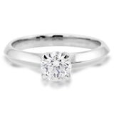 The Fern Platinum Round Brilliant Cut Diamond Solitaire Engagement Ring