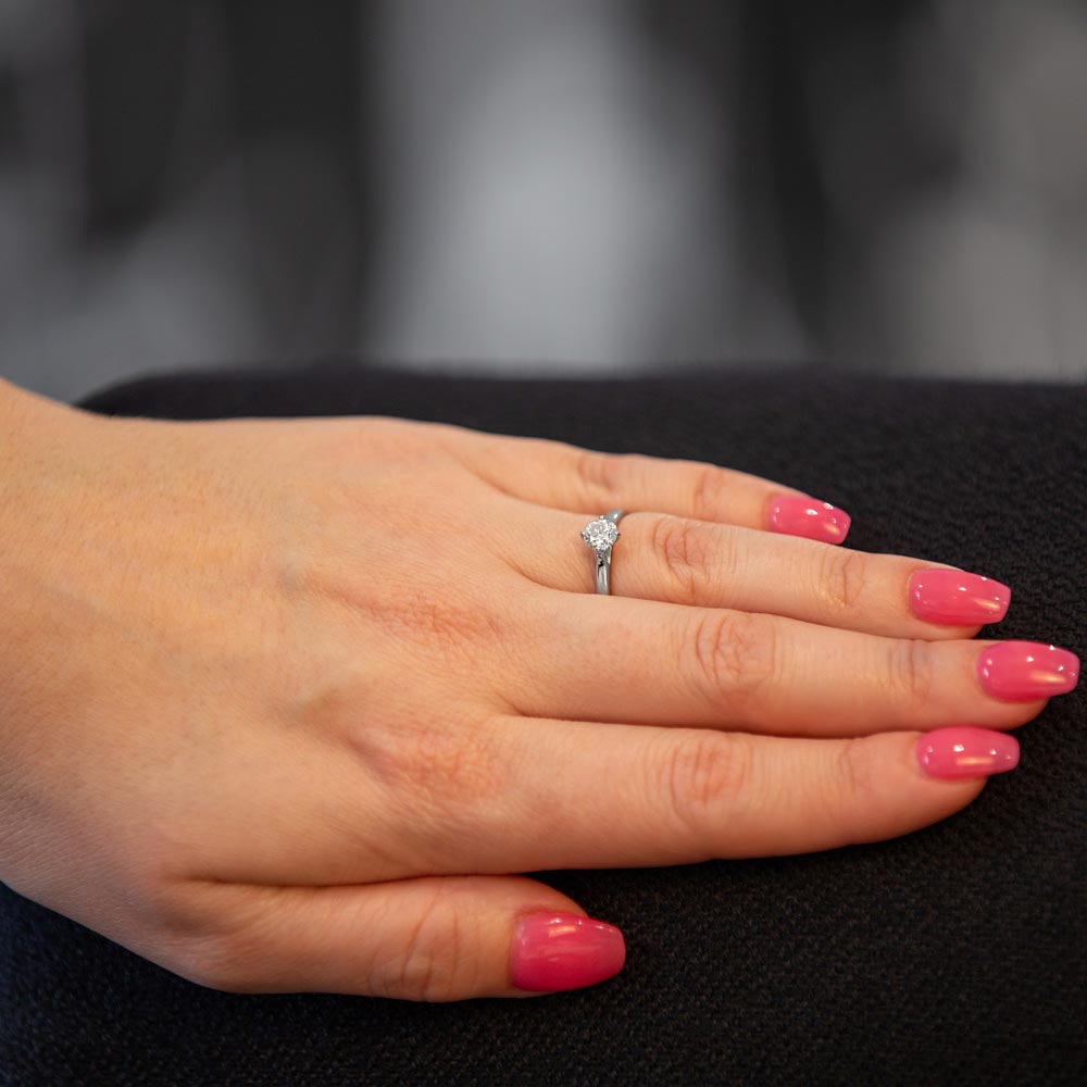 The Willow Platinum 0.50ct Round Brilliant Cut Diamond Solitaire Engagement Ring