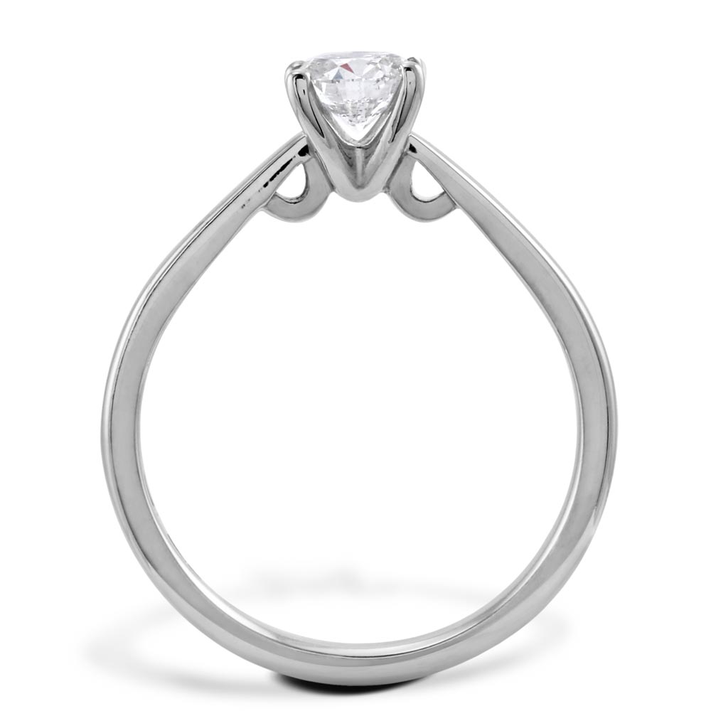 The Allium Platinum 0.40ct Round Brilliant Cut Diamond Solitaire Engagement Ring