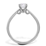 The Allium Platinum 0.40ct Round Brilliant Cut Diamond Solitaire Engagement Ring