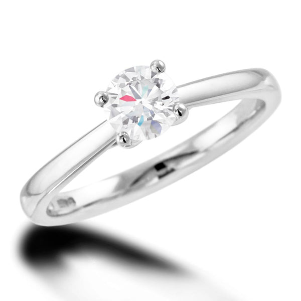 The Allium Platinum 0.40ct Round Brilliant Cut Diamond Solitaire Engagement Ring