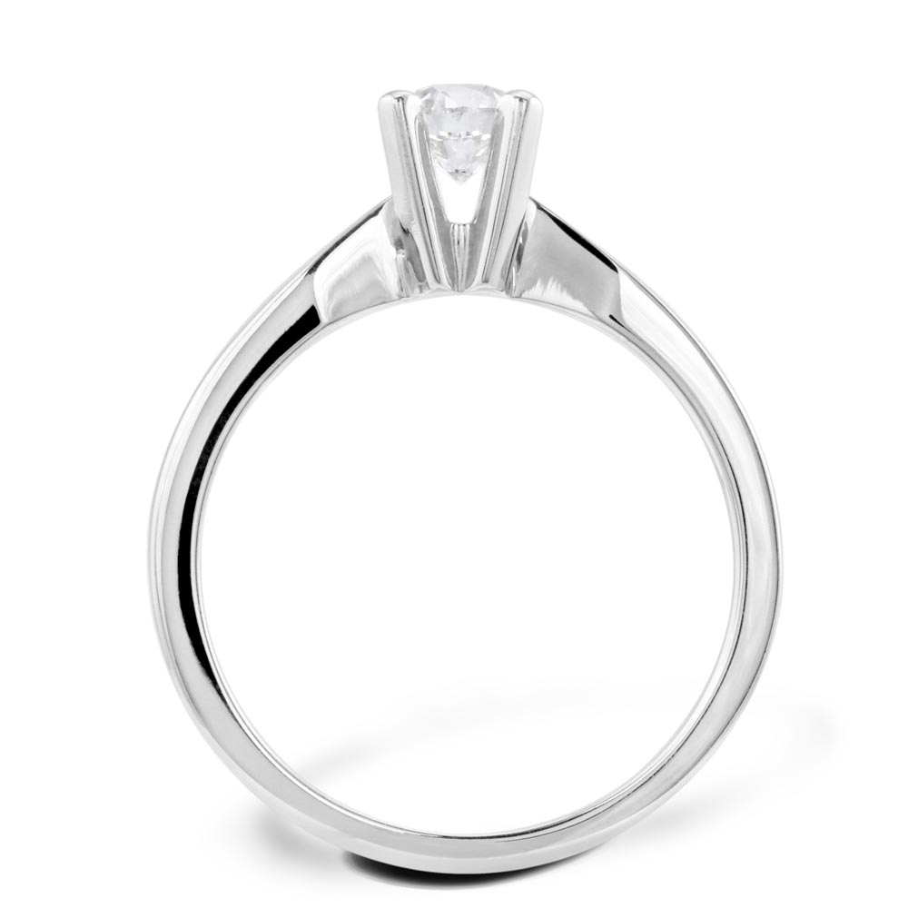 Platinum 0.40ct Round Brilliant Cut Diamond Solitaire Engagement Ring