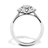 The Senna Platinum Round Brilliant Cut Diamond Three Stone Engagement Ring