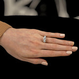 Platinum 3.12ct Round Brilliant Cut Diamond Three Stone Engagement Ring