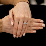 Platinum 3.12ct Round Brilliant Cut Diamond Three Stone Engagement Ring