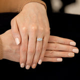 Platinum And 18ct Yellow Gold 1.49ct Radiant Cut Diamond Three Stone Engagement Ring