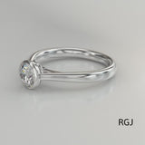 the alena platinum round brilliant cut diamond solitaire engagement ring with diamond detailing 360 video