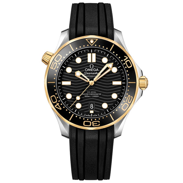 OMEGA Seamaster Diver 300M 42mm Black Dial 18ct Gold & Steel Automatic Gents Watch 21022422001001