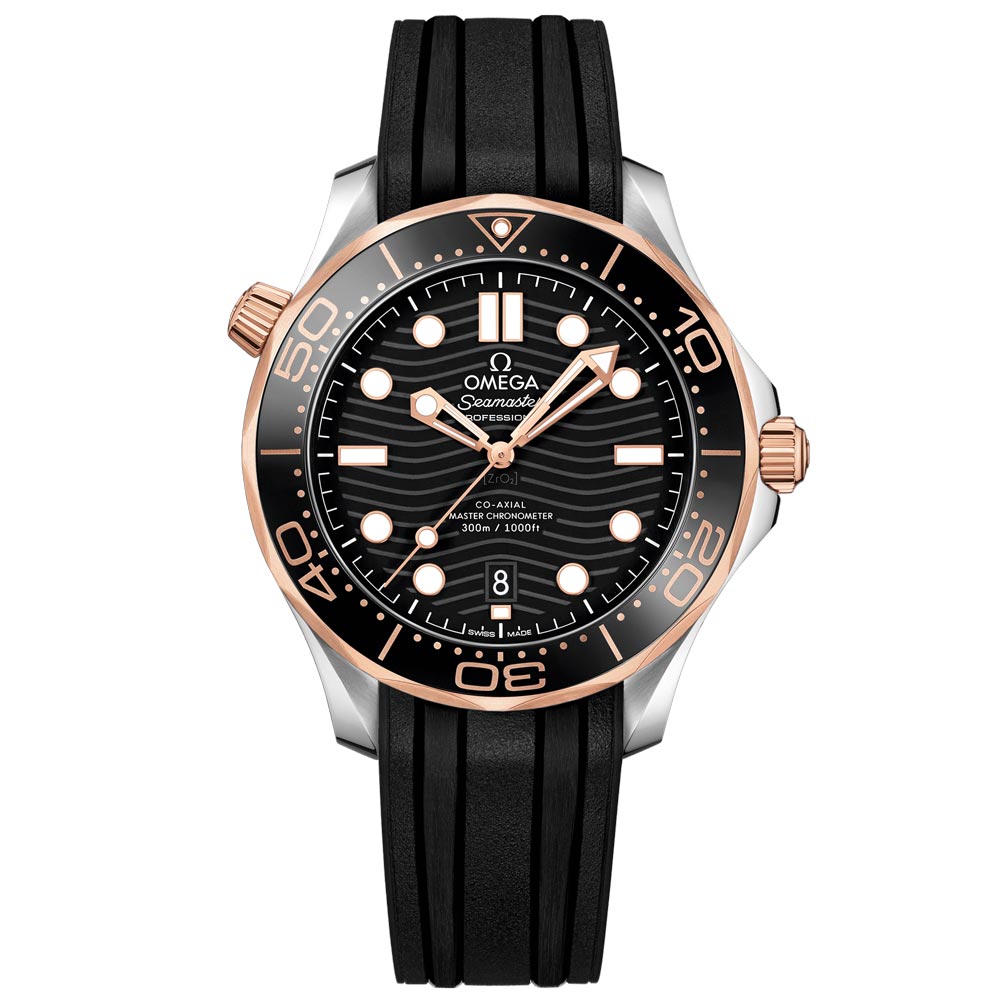 OMEGA Seamaster Diver 300m 42mm Black Dial 18ct Rose Gold & Steel Automatic Gents Watch 21022422001002