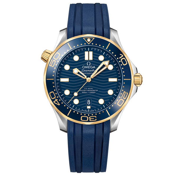 OMEGA Seamaster Diver 300m 42mm Blue Dial 18ct Gold & Steel Automatic Gents Watch 21022422003001