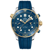 OMEGA Seamaster Diver 300M 44mm Blue Dial 18ct Gold & Steel Automatic Chronograph Gents Watch 21022445103001