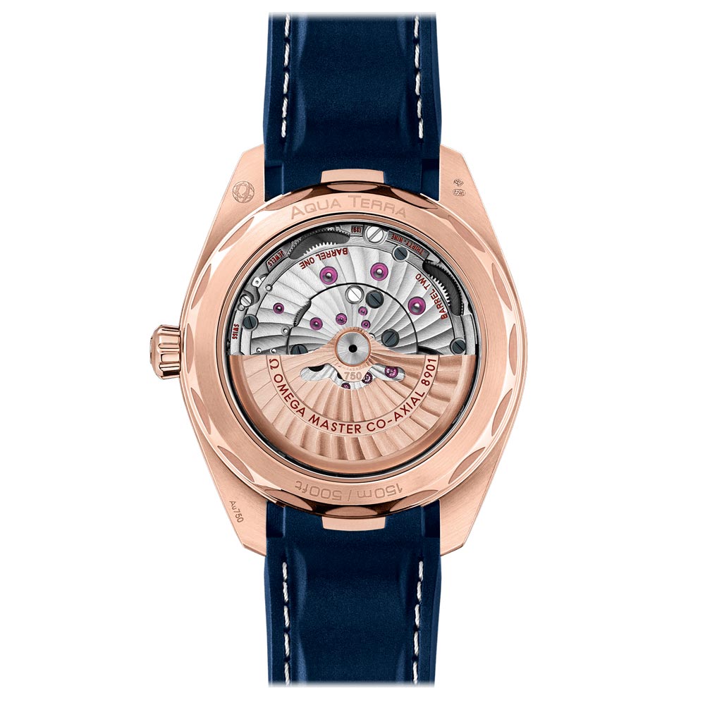 OMEGA Seamaster Aqua Terra 41mm Blue Dial 18ct Rose Gold Gents Automatic Watch 22052412103001