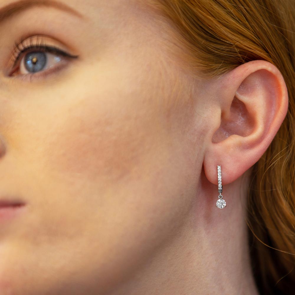 Taj Baguette Vertical Diamond Drop Earrings | Designer Fine Jewelry by Sara  Weinstock