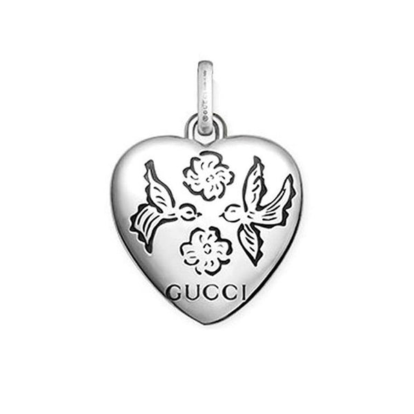 Gucci Blind For Love Sterling Silver Heart Necklace | ModeSens