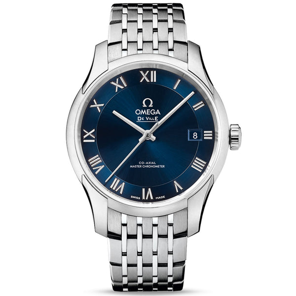 Omega De Ville Hour Vision 41mm Blue Dial Gents Automatic Watch 43310412103001