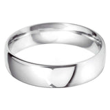 Platinum 6mm Medium Court Flat Top Wedding Ring Side Closeup