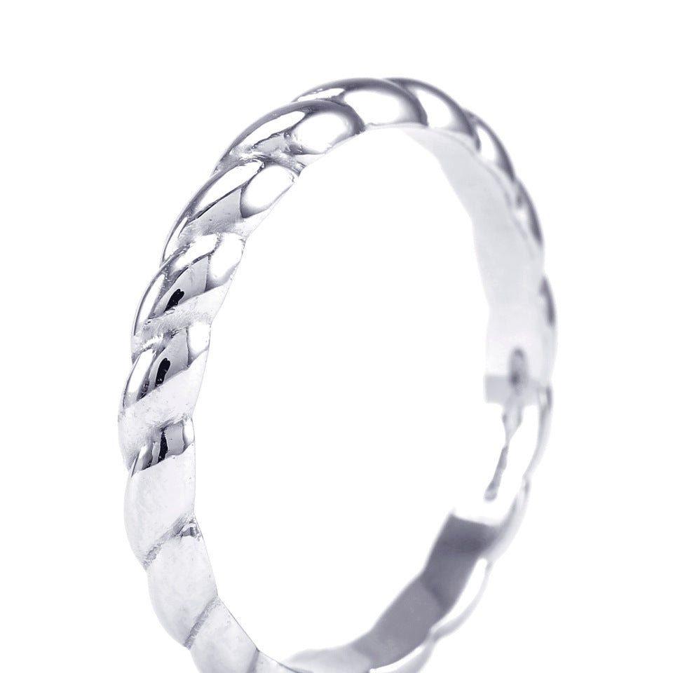Platinum Twist Ladies Wedding Band