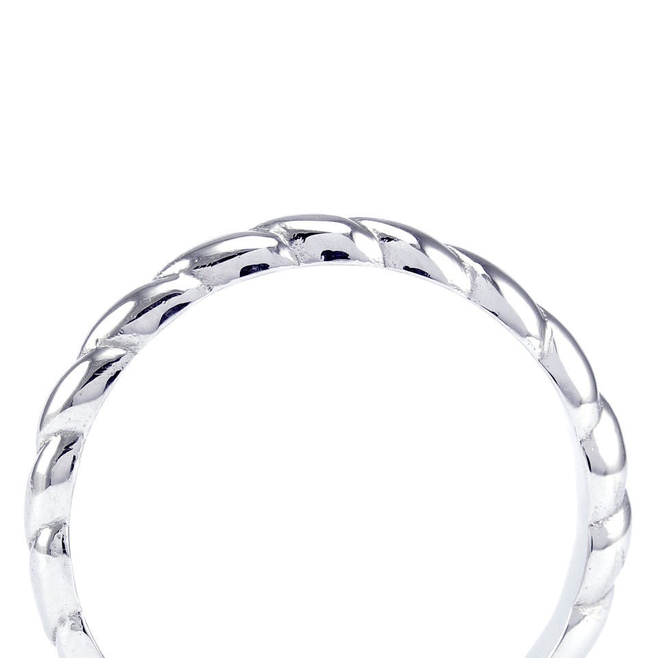 Platinum Twist Ladies Wedding Band