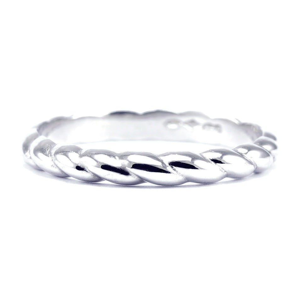 Platinum Twist Ladies Wedding Band