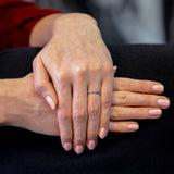 Platinum 0.06ct Diamond Set Twist Wedding Ring